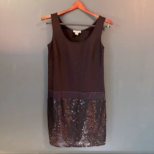Ann Taylor Loft Black Sequin Dress, Size 4